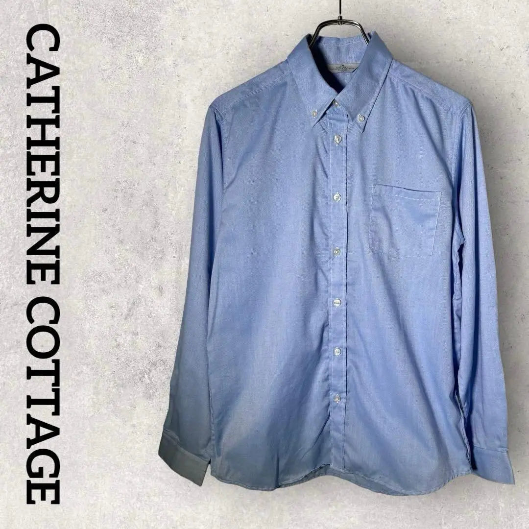 Catherine Cottage Button Down Shirt (170) Light Blue Chest Pocket Sturdy Fabric