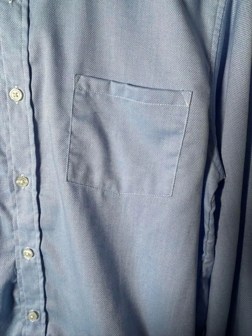 Catherine Cottage Button Down Shirt (170) Light Blue Chest Pocket Sturdy Fabric