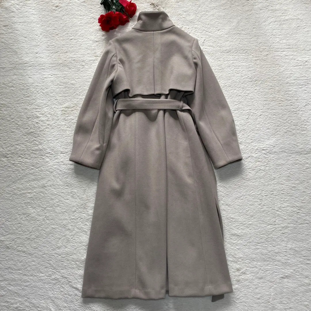 Dazzlin ♡ 2WAY color lady coat with belt, brown, size S