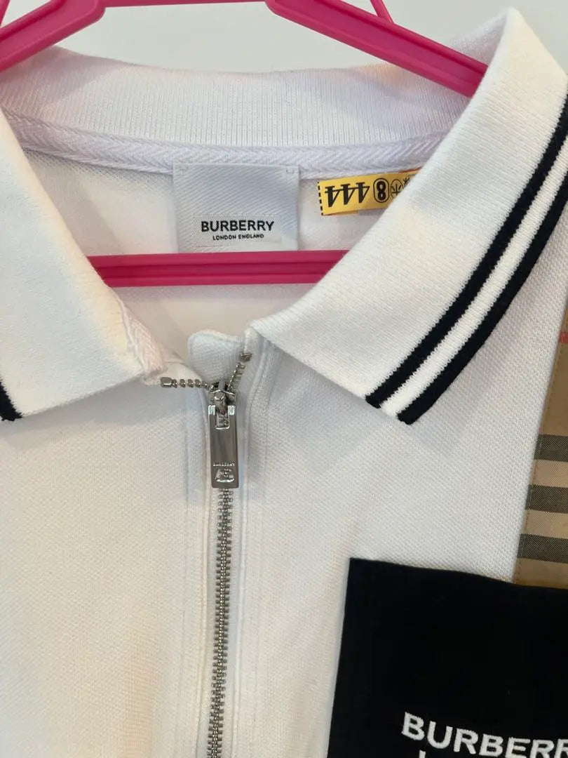 BURBERRY White Polo Dress Short Sleeve