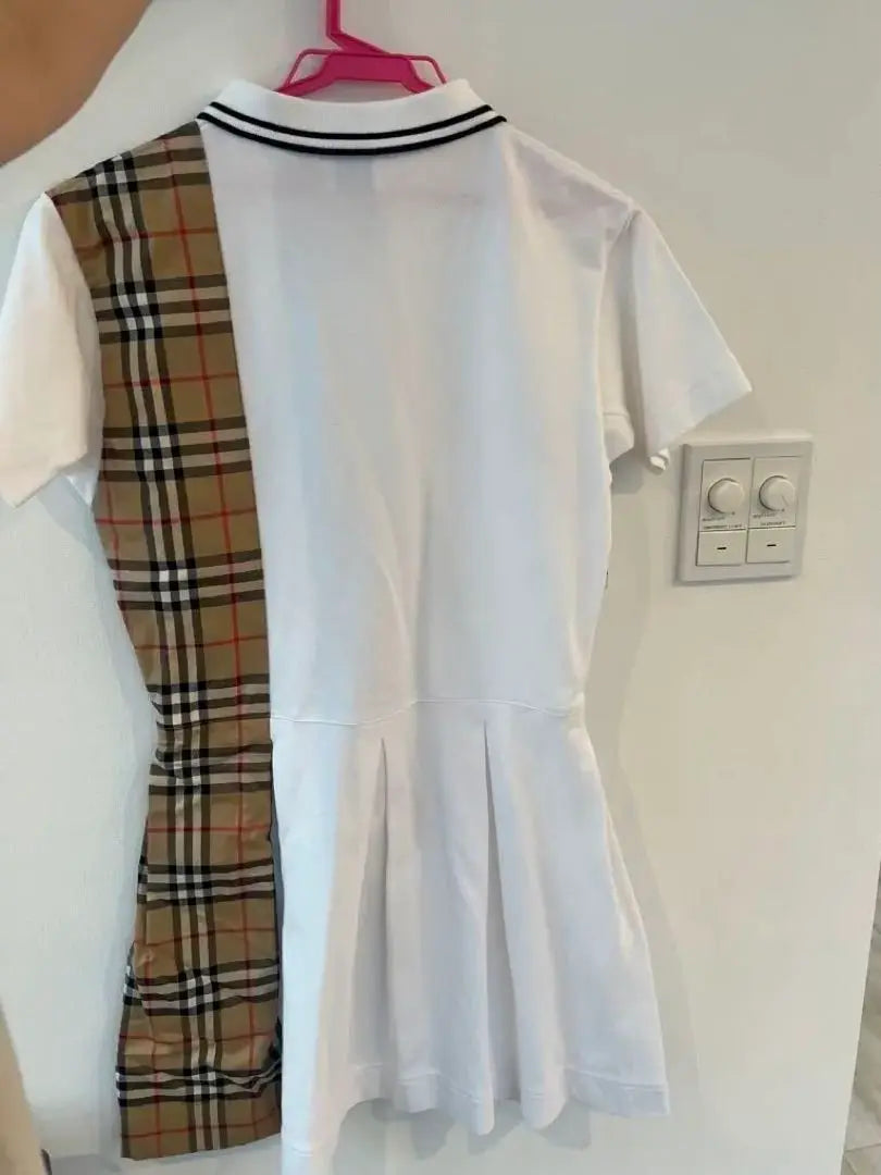 BURBERRY White Polo Dress Short Sleeve