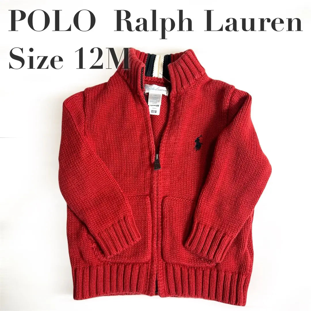 ✨Baby✨POLO Ralph Lauren Knit Zip Cardigan 12M