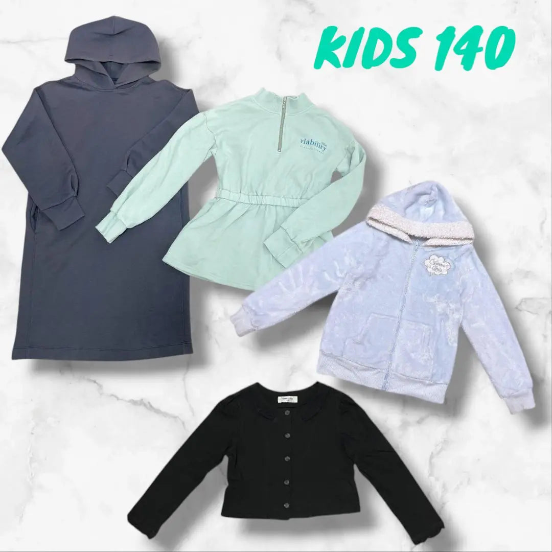 [Kids Bulk Sale] Jacket, Sweatshirt, Dress, 140 Girls, Nursery School, Changing Clothes