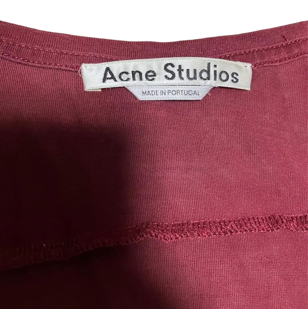 Acne Studios Pieza de sierra cortada Cuello en V Manga larga M | アクネ ストゥディオズ カットソーワンピース Vネック ロング 半袖 M