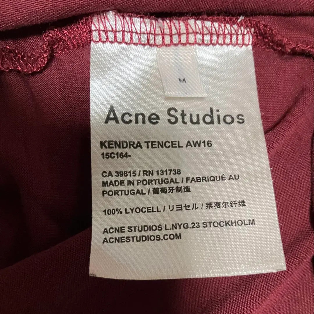 Acne Studios Cut Saw Piece V neck Long Sleeve M | アクネ ストゥディオズ カットソーワンピース Vネック ロング 半袖 M