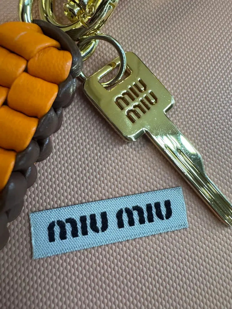 [New] miumiu Leather Trick Keychain Keychain