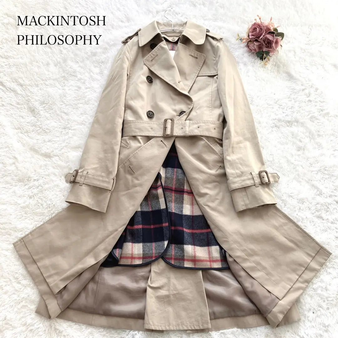 Beautiful condition ✨ Rare size Macintosh trench coat liner belt beige