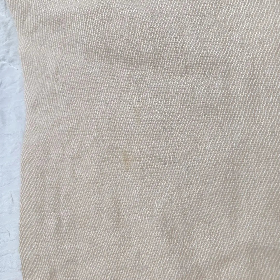 Pashmina 35%, 55% seda Estola grande, beige, hecha a mano