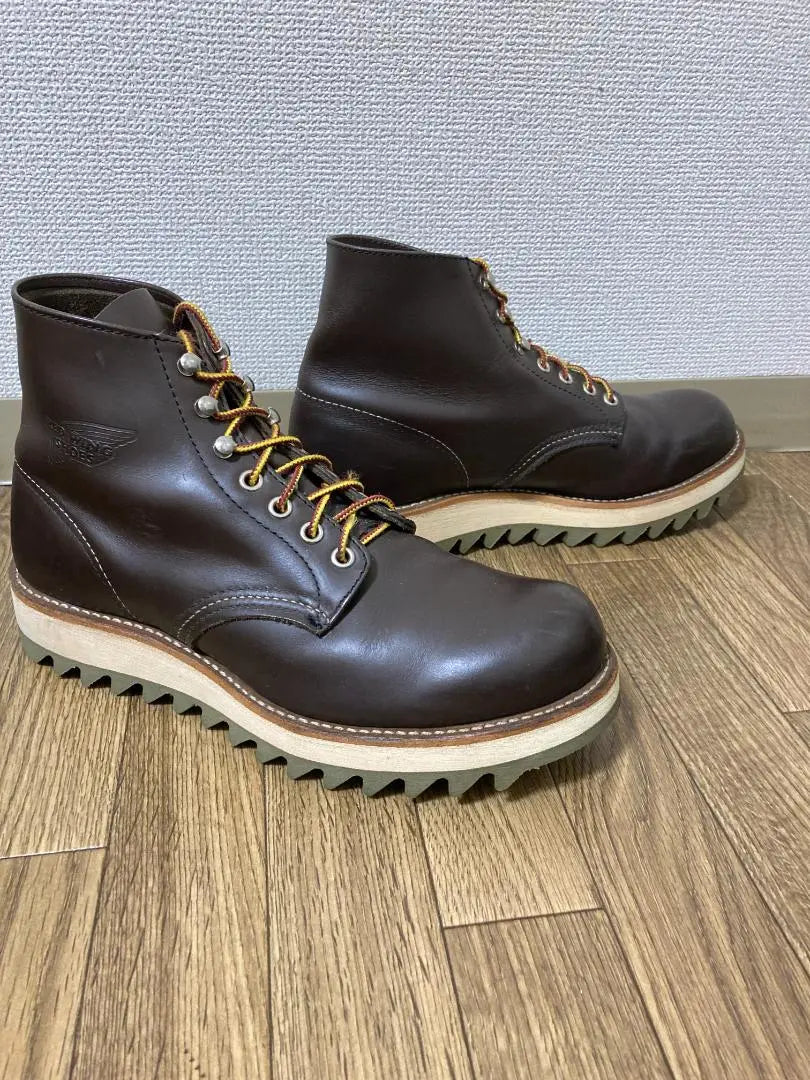 REDWING 8132 Boots Brown 8.5D Plain Toe