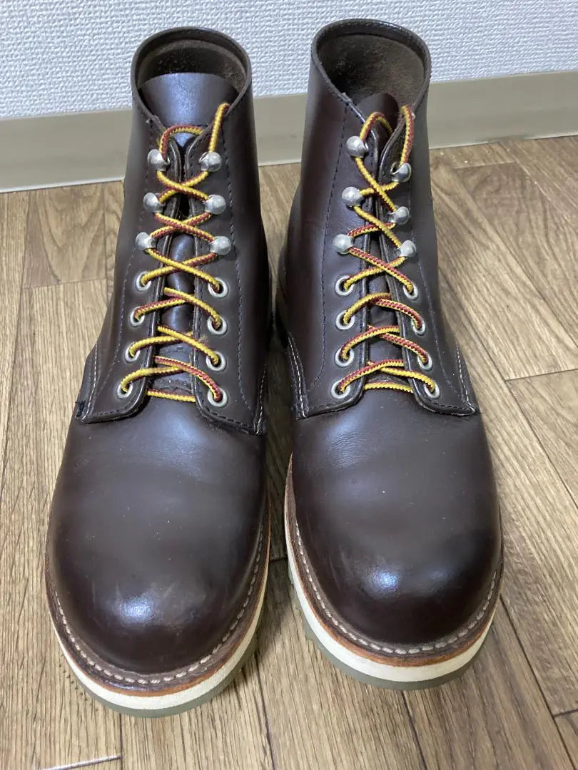 REDWING 8132 Boots Brown 8.5D Plain Toe