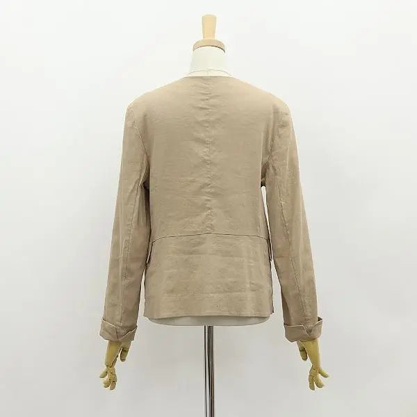 B2642 ■ Untitle x Fabrica Linen Sin Color Chaqueta 2 | B2642■アンタイトル×FAbRICA社 リネン ノーカラー ジャケット 2