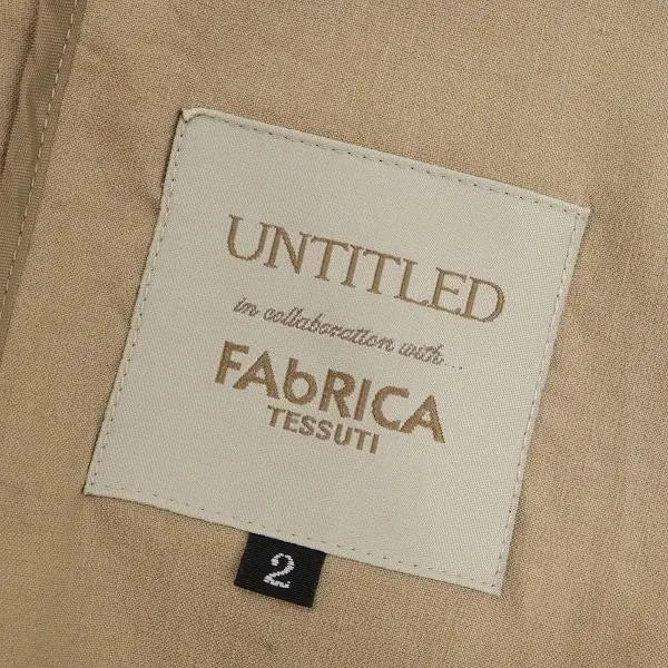 B2642 ■ Untitle x Fabrica Linen Sin Color Chaqueta 2 | B2642■アンタイトル×FAbRICA社 リネン ノーカラー ジャケット 2