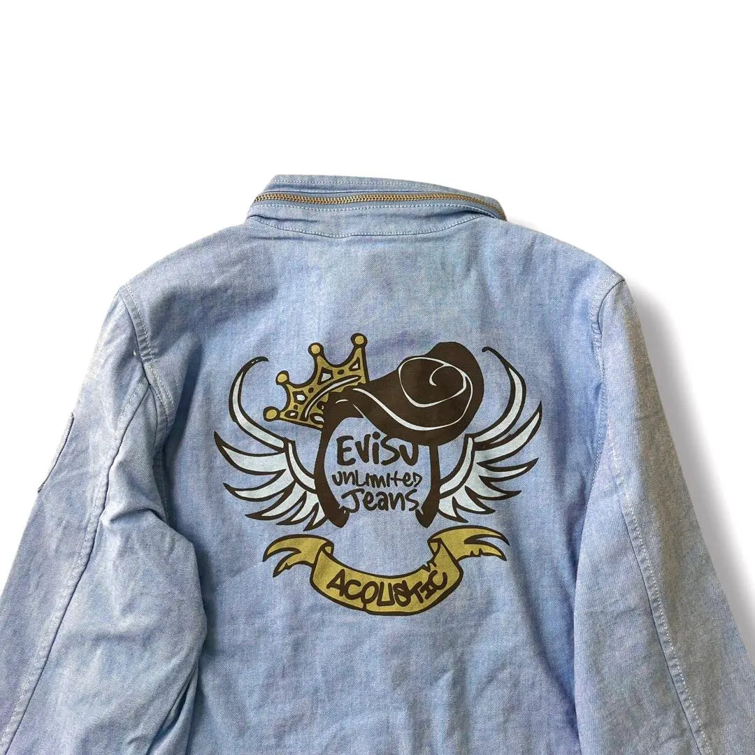 [Nuevo] Chaqueta EVIS Ebisu Jeans con logotipo en la espalda para mujer talla S