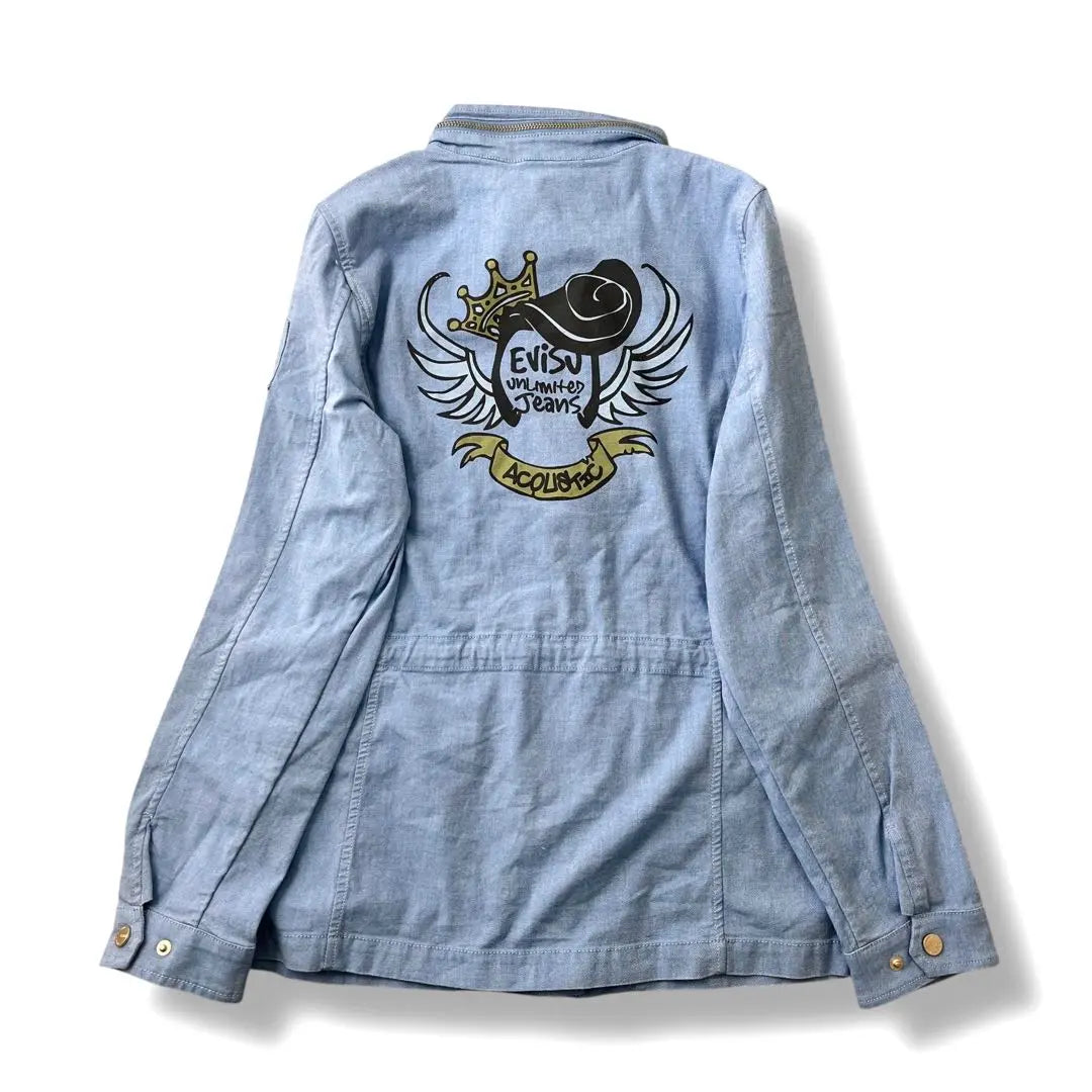 [New] EVIS Ebisu Jeans Back Logo Jacket Women's S