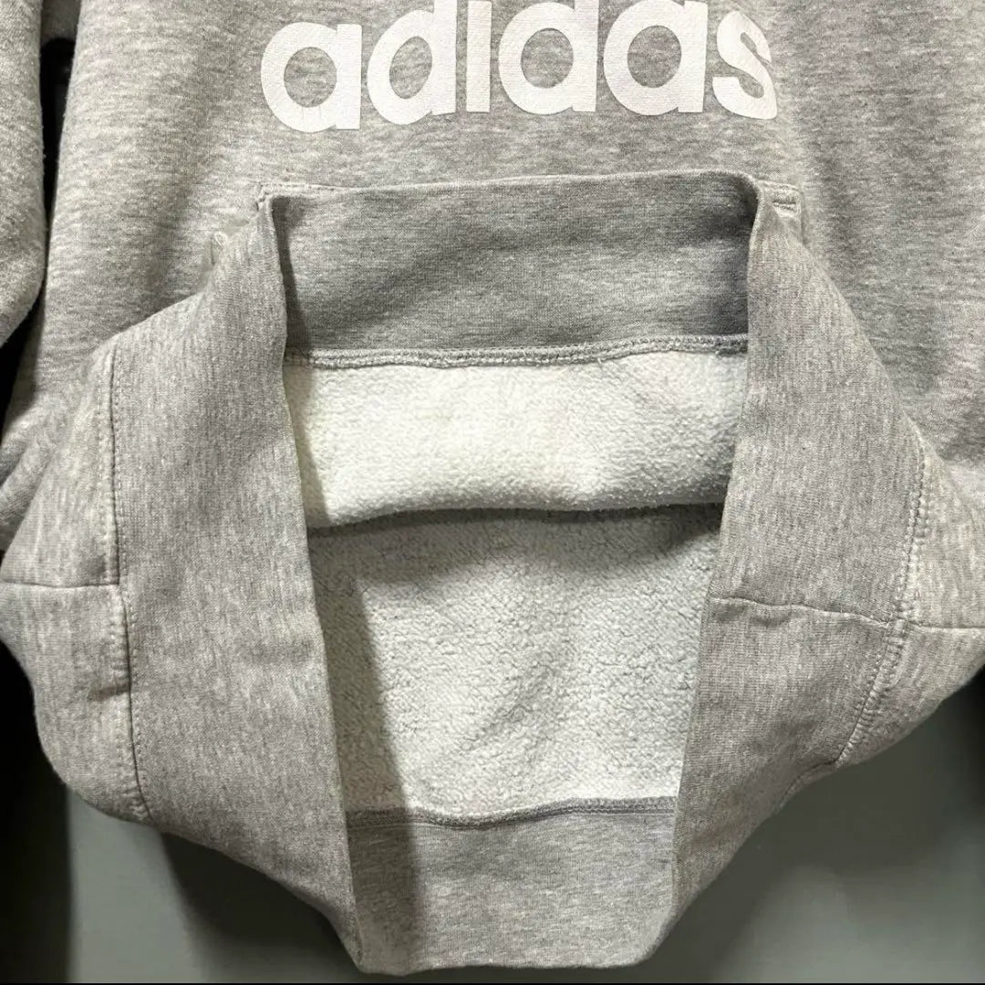 Adidas M Gray Light Gray Parka Front pocket