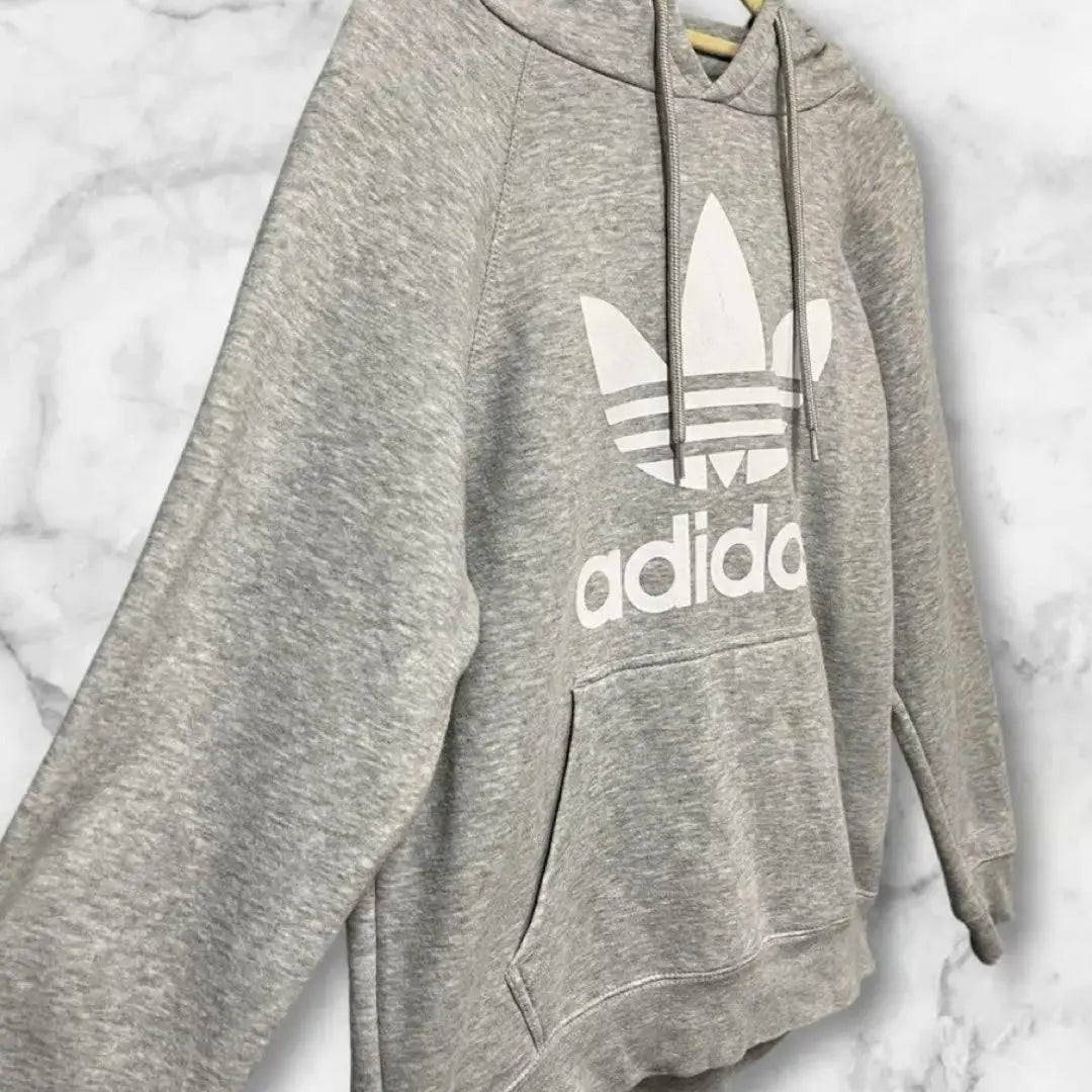 Adidas M Gray Light Gray Parka Front pocket