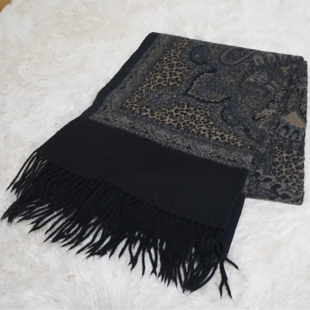 [Dior] Dior Stole Leopard Print Large Paisley Scarf All-over Pattern