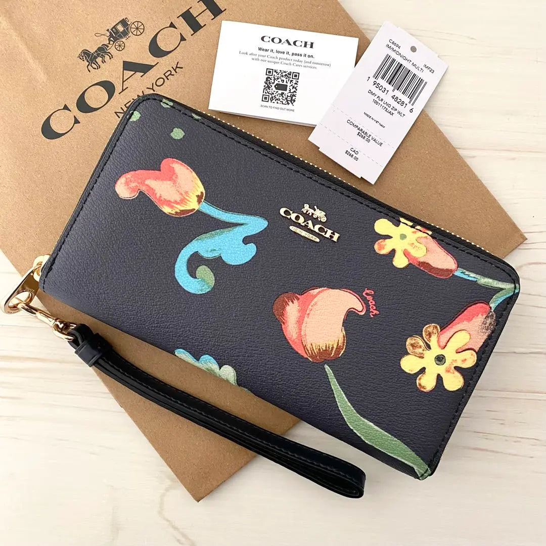 Limited edition! New COACH Coach Long Wallet Floral Pattern