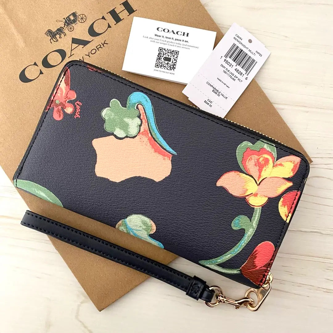 Limited edition! New COACH Coach Long Wallet Floral Pattern