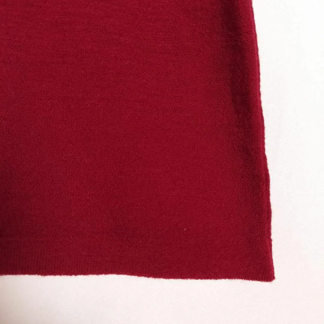 b10132 [Strawberry Fields] Short sleeve knit F red Bordeaux U-neck