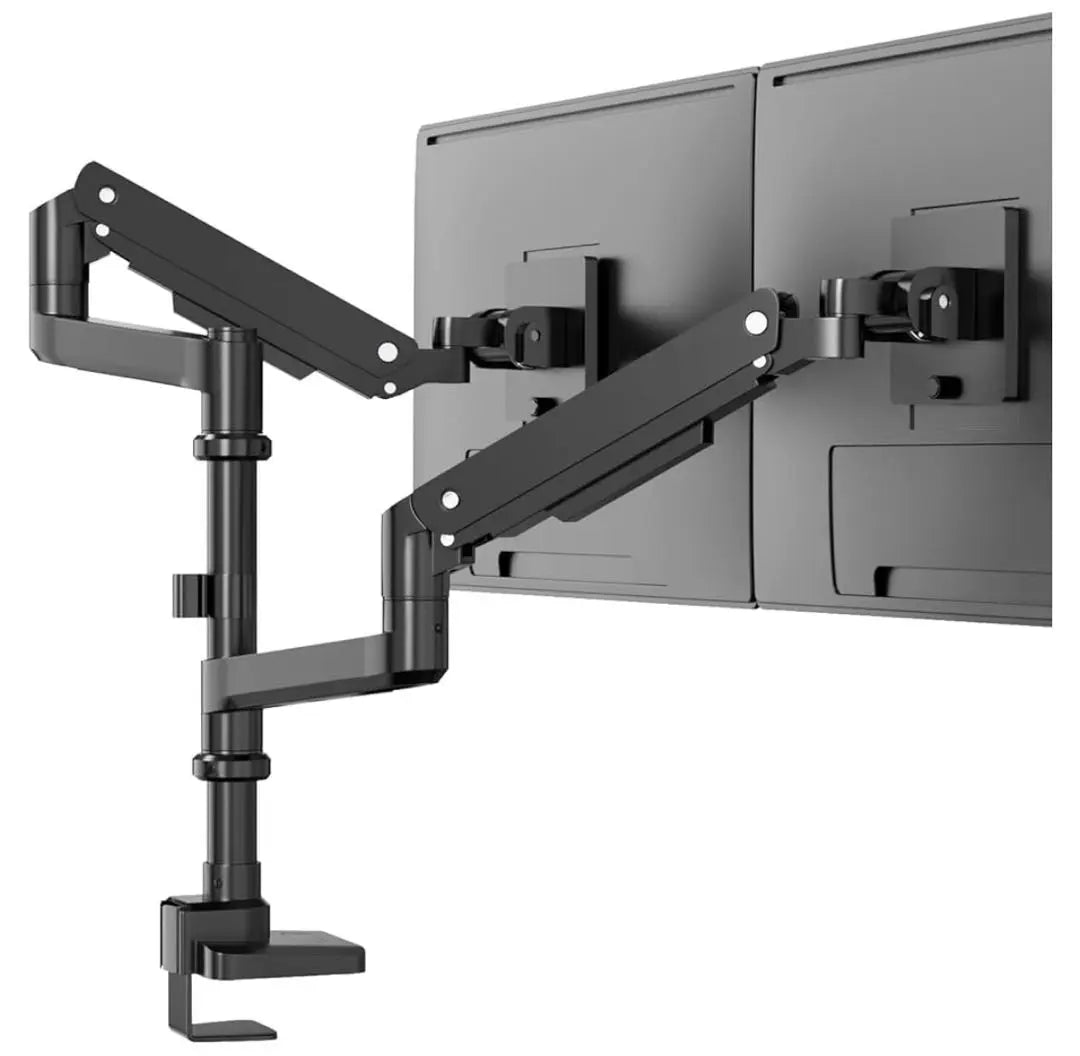 Monitor Arm Dual Upper and Lower 2 Screen Long Pole Compatible with 17-49 inches