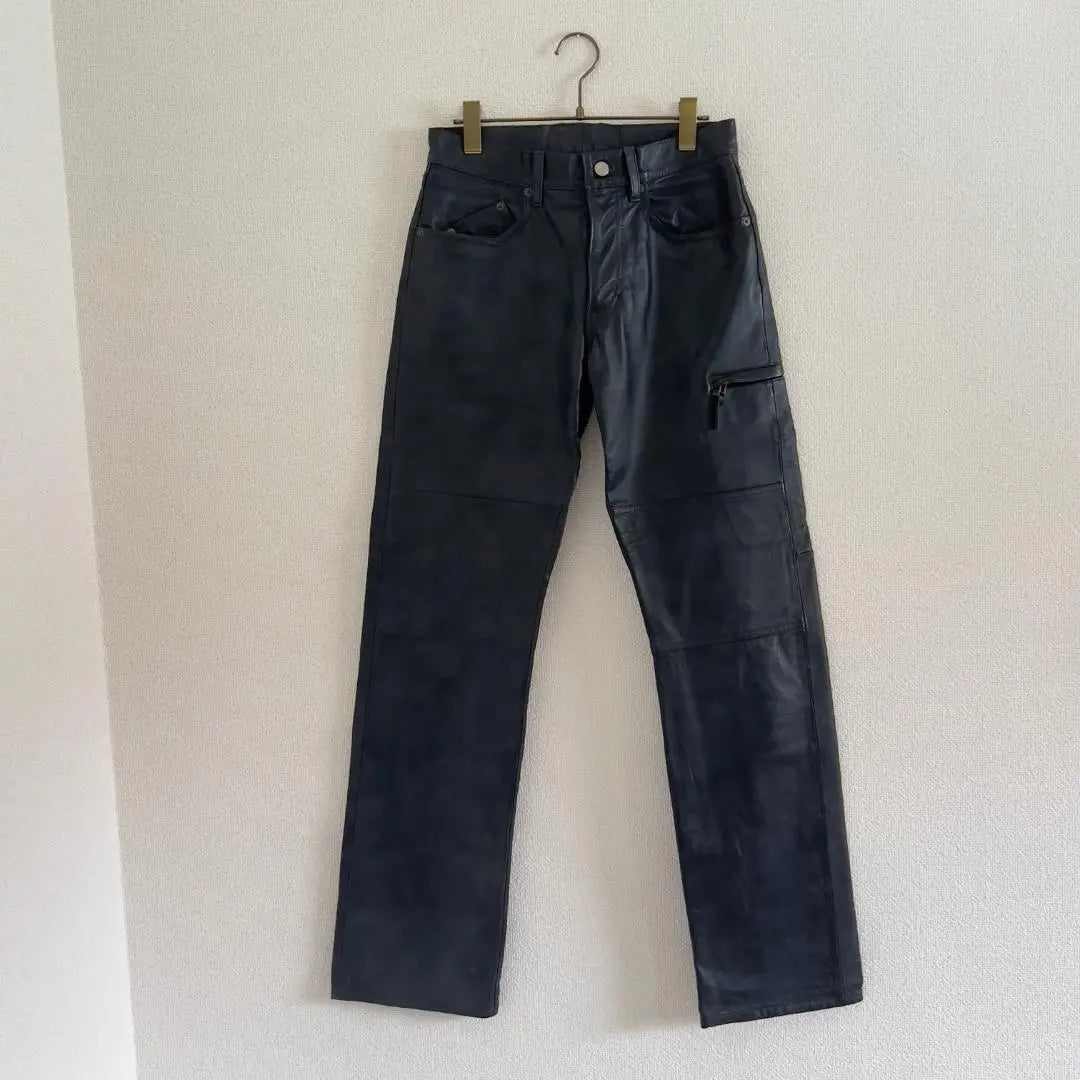 ◆ PPFM P -FM Y2K 00S Design Cutting Leather Pants