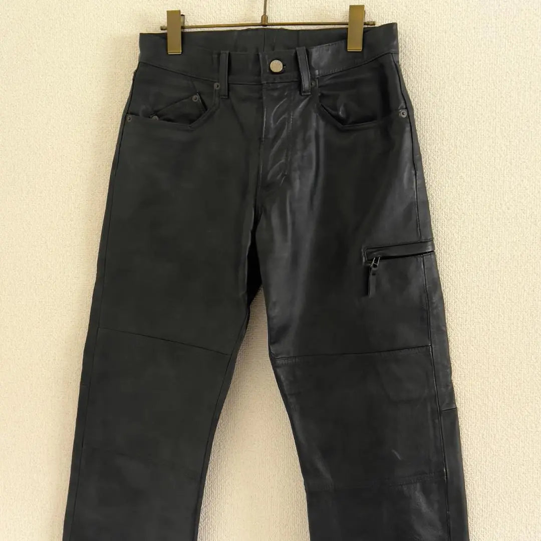 ◆ PPFM P -FM Y2K 00S Design Cutting Leather Pants