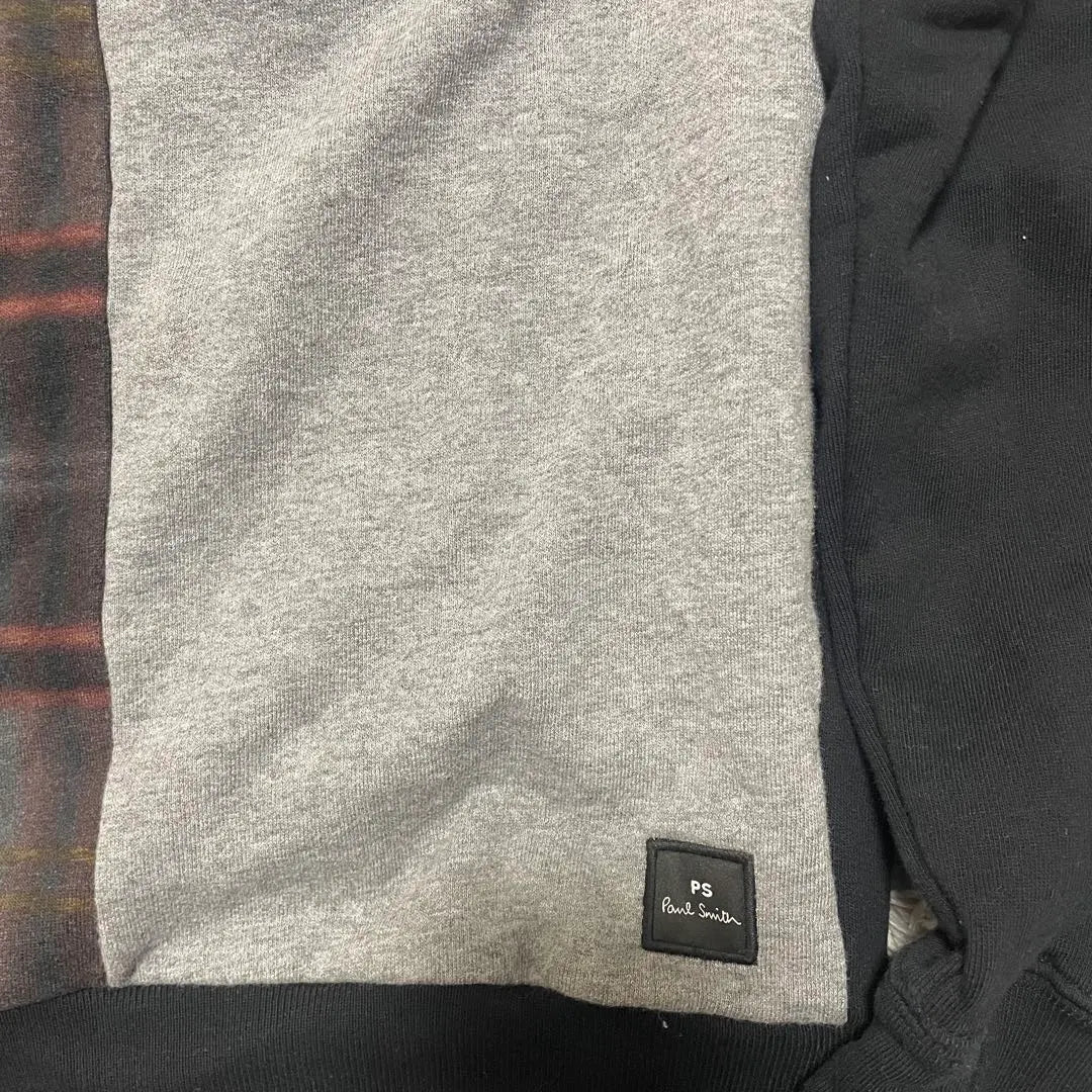 [Good condition] Paul Smith Check Blocking Mixed Hoodie L