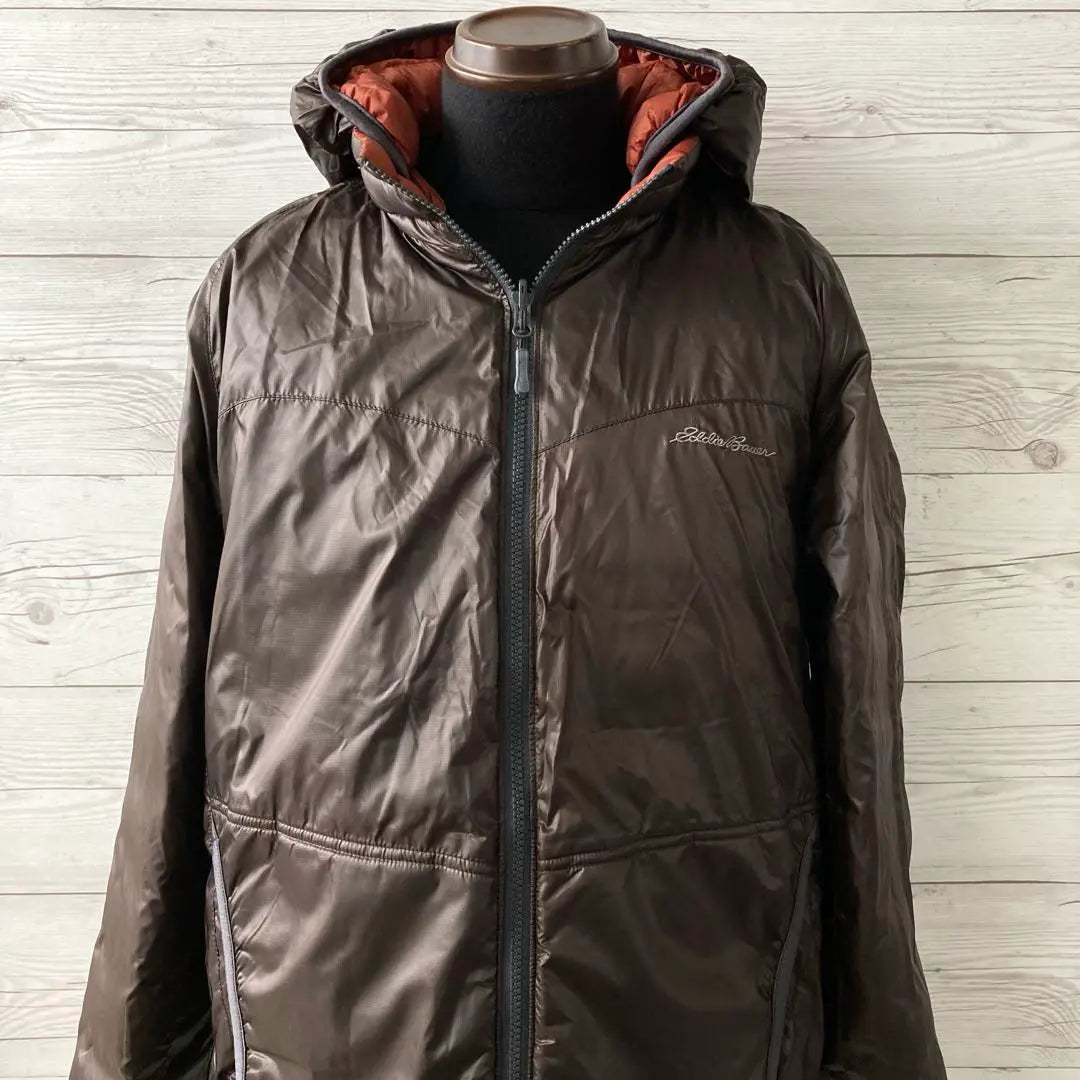 Eddie Bauer EB900 Down Jacket Reversible Hooded