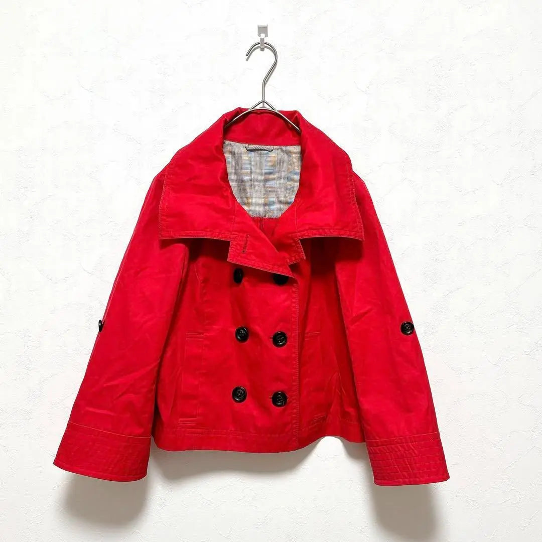 Vanilla Confusion Trench Coat Short Length Double Spring Clothes Red M