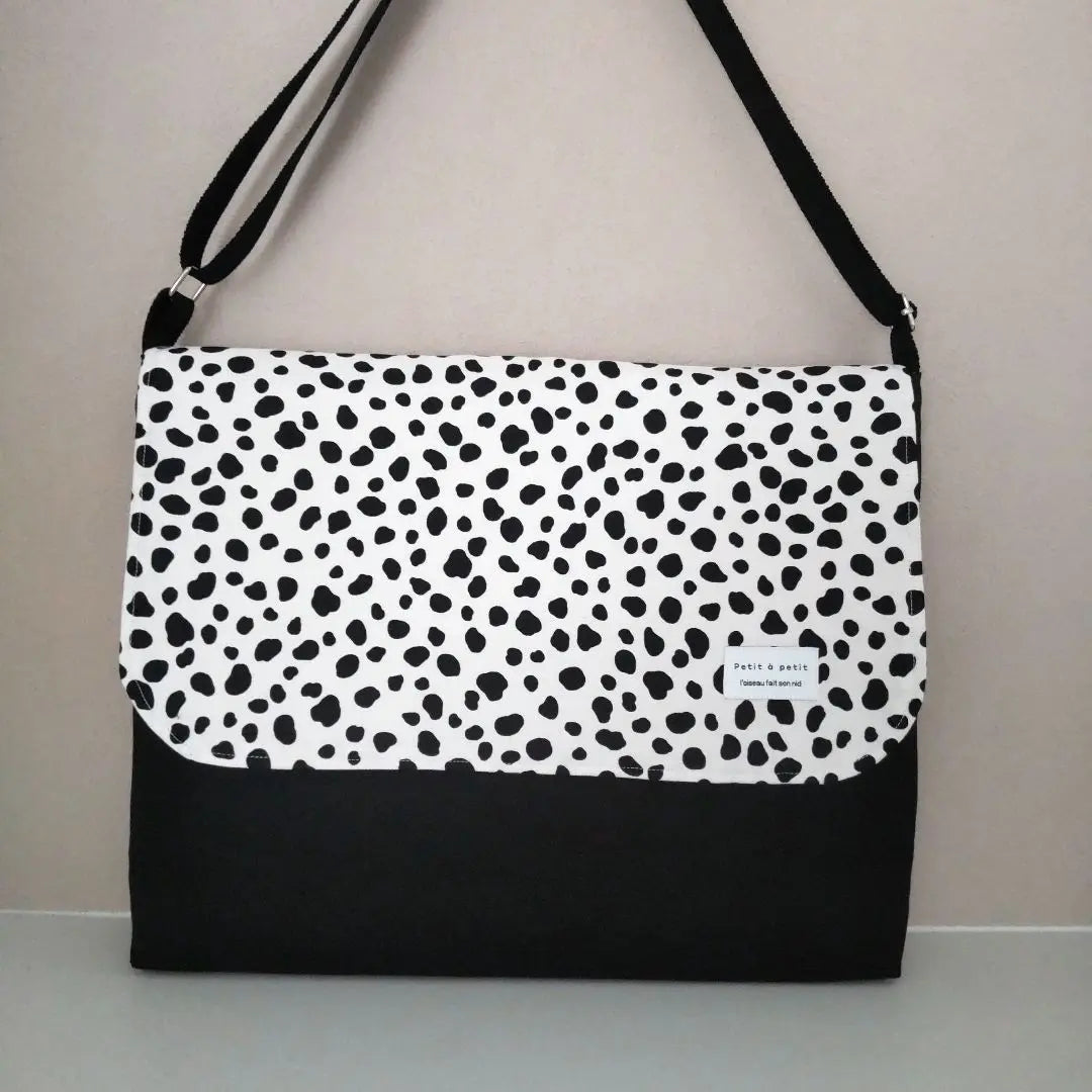 Book Bag Black Dalmatian & Black Shoulder Book Bag