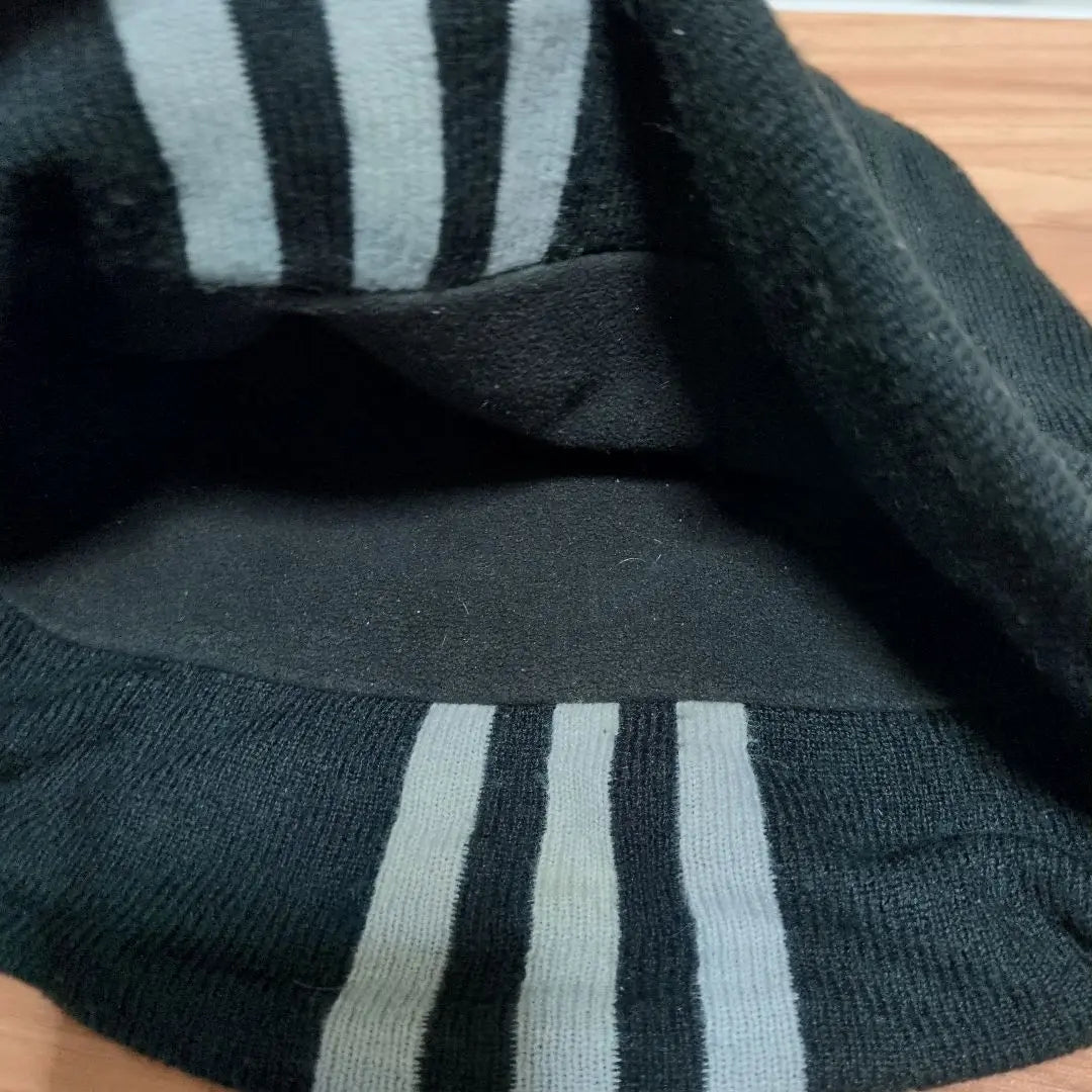 adidas black knit hat is one size fits all