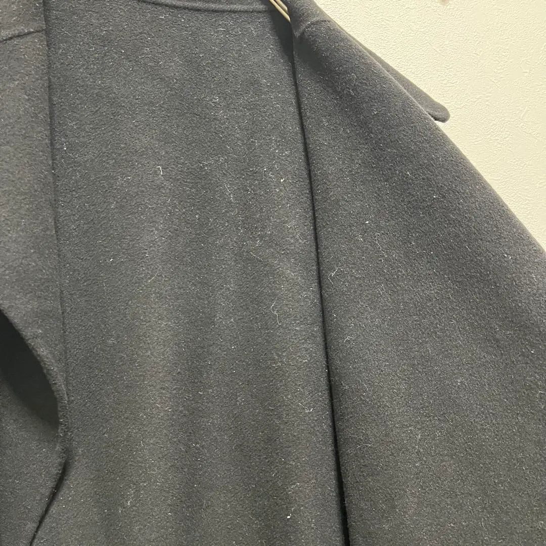 2106 [Zara] Wool long coat with belt Buttonless outerwear Plain