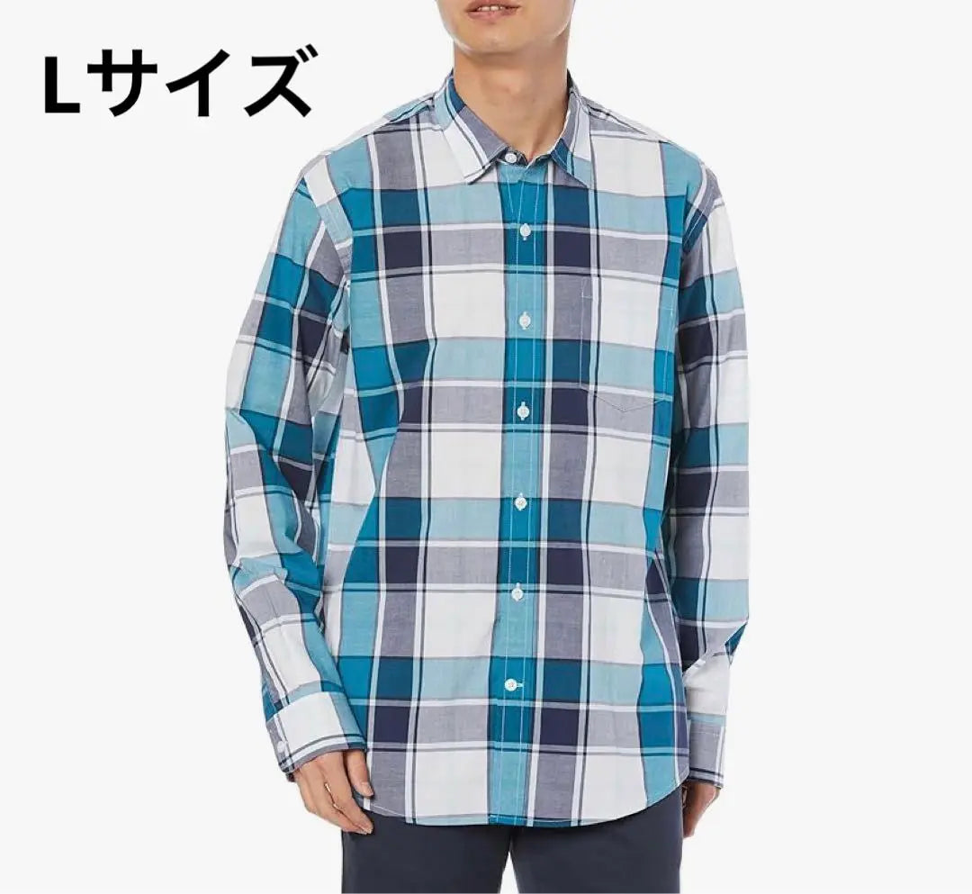 Amazon Essentials Long Sleeve Check Shirt Casual Men's L