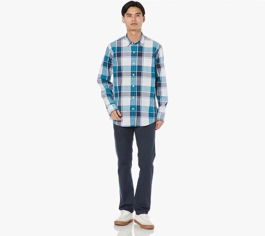 Amazon Essentials Long Sleeve Check Shirt Casual Men's L