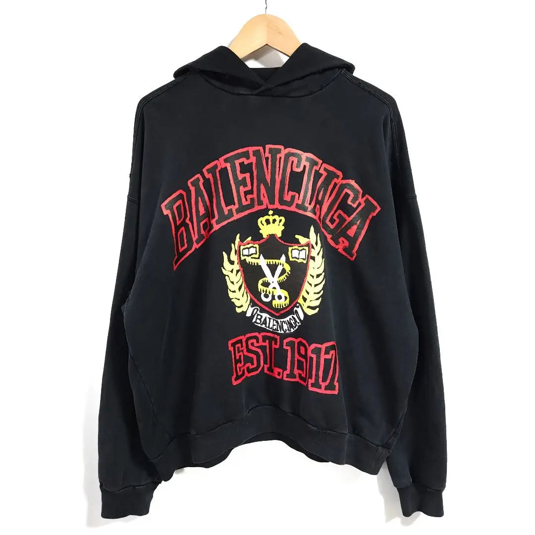 23SS BALENCIAGA DIY logo hoodie Balenciaga black