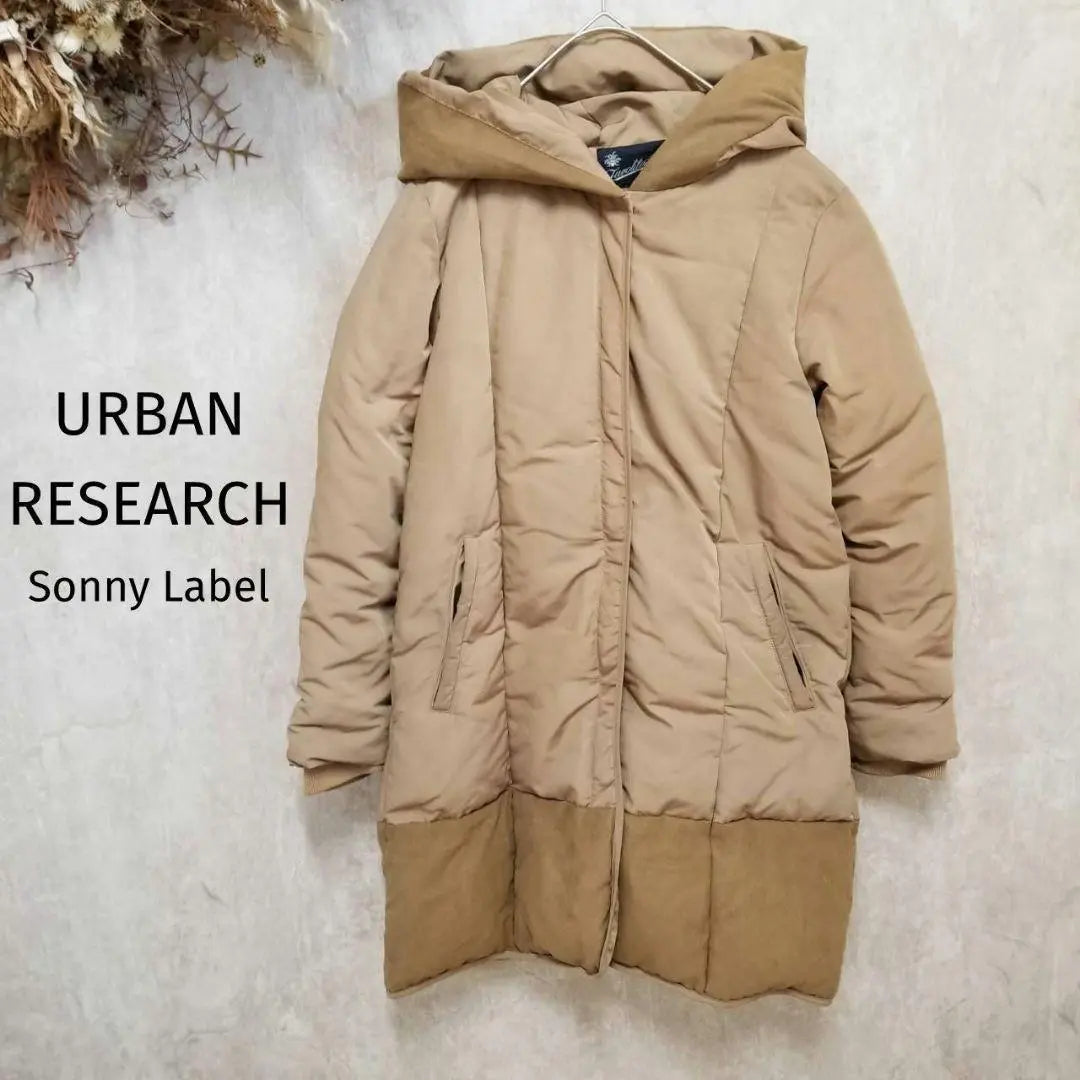 Urban Research Sunny Label [S] Down Coat Jacket Beige A2392