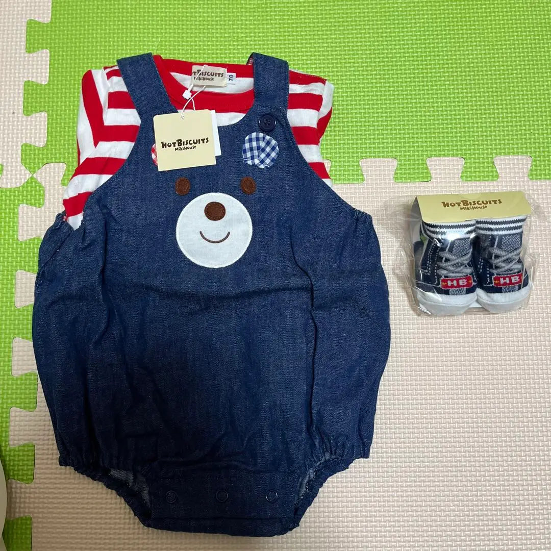 HOT BISCUITS Ronpers+Socks Newborn Best Set