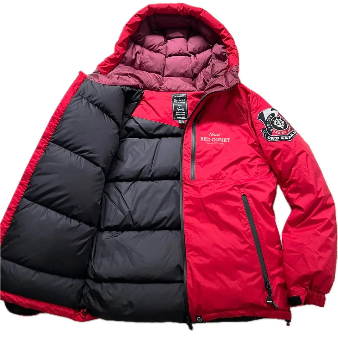 Nanga x Strict G "Mobile Suit Gundam" Aurora Down Jacket L Red