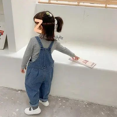 100cm Kids Denim Overalls Overalls Boys Girls Adjustable | 100㎝　キッズ　デニムサロペット　オーバーオール　男の子　女の子　調整可能