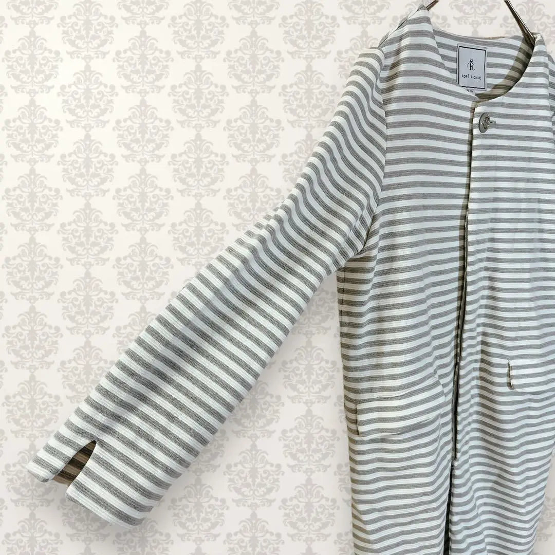 Lope Picnic [38] No -color long jacket border rhythm button