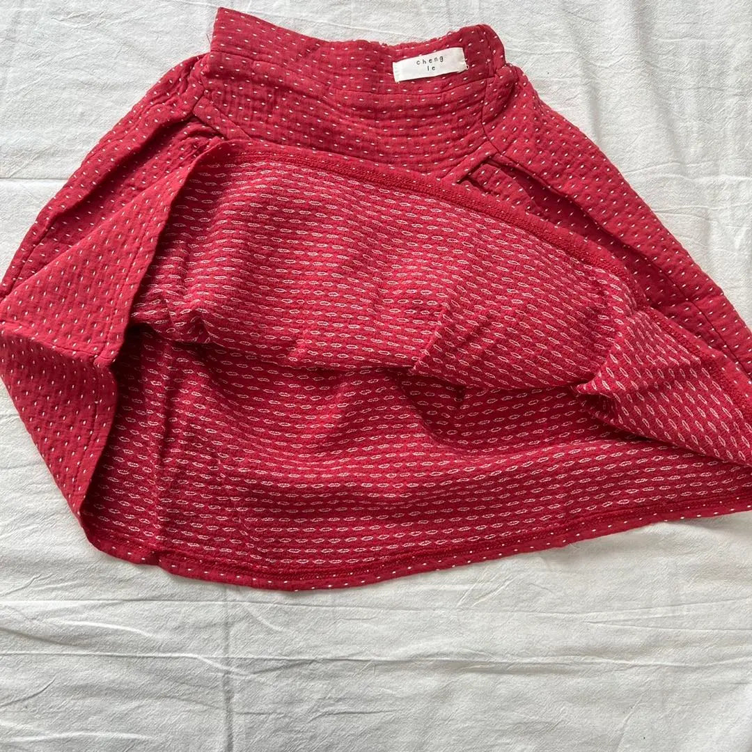 Falda roja punto niños niña algodón verano verano moda simple lindo 90 | 赤 スカート ドット キッズ 女の子 綿 夏 おしゃれ シンプル かわいい 90