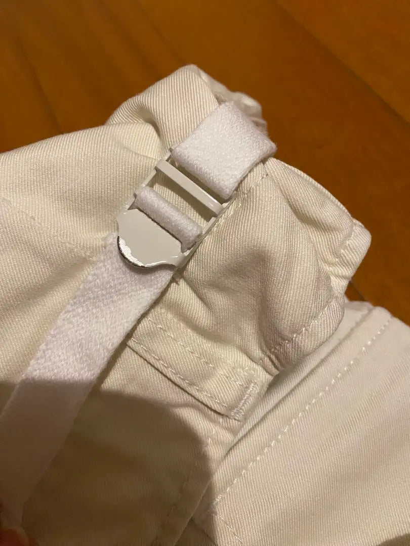 Spring/Summer Belt Cargo Pants Parachute Pants Cotton White