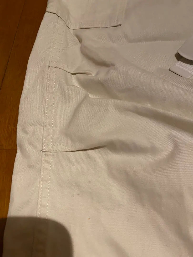 Pantalones cargo con cinturón de primavera/verano Pantalones paracaídas Algodón Blanco