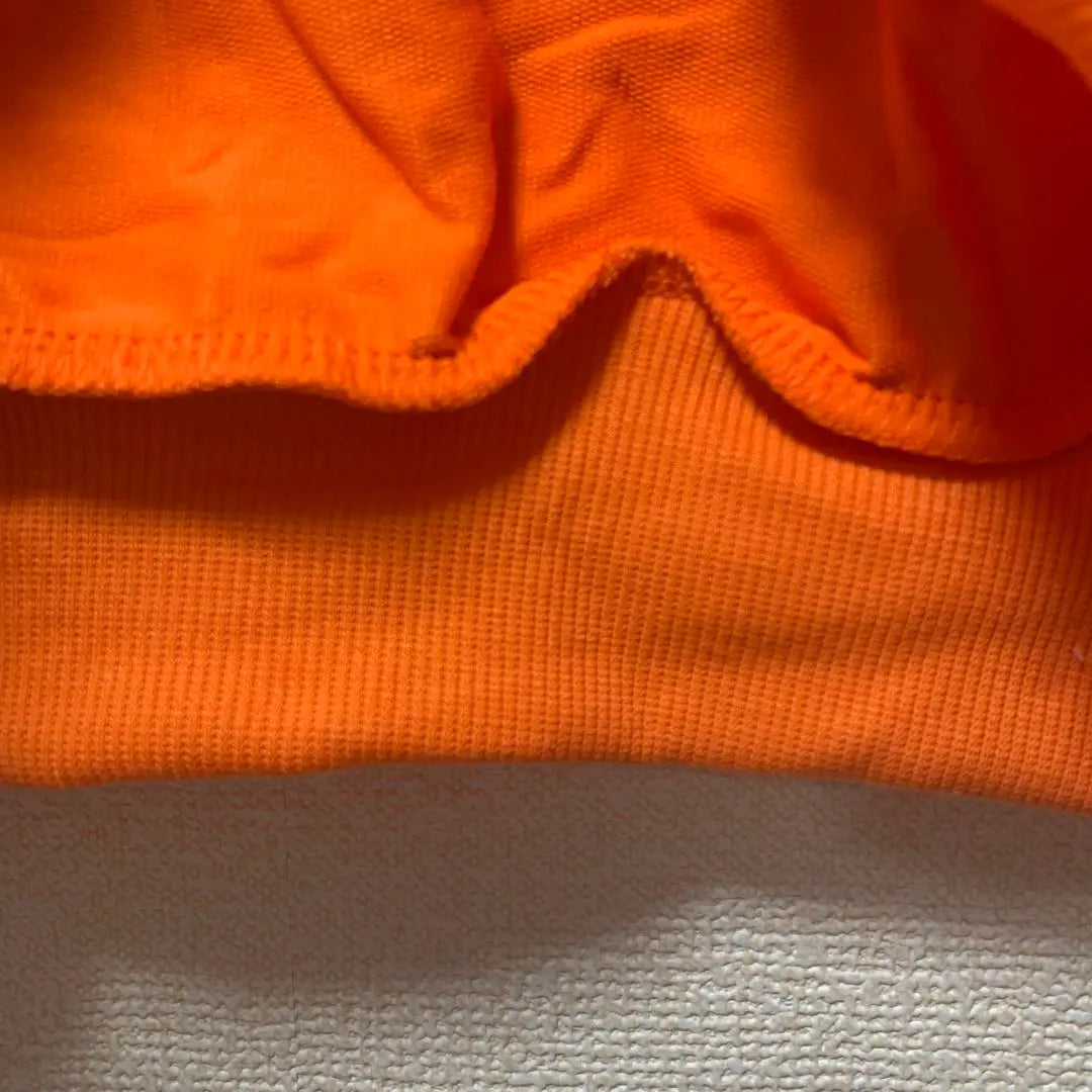 [New and unused] Oversized logo pullover for women, orange