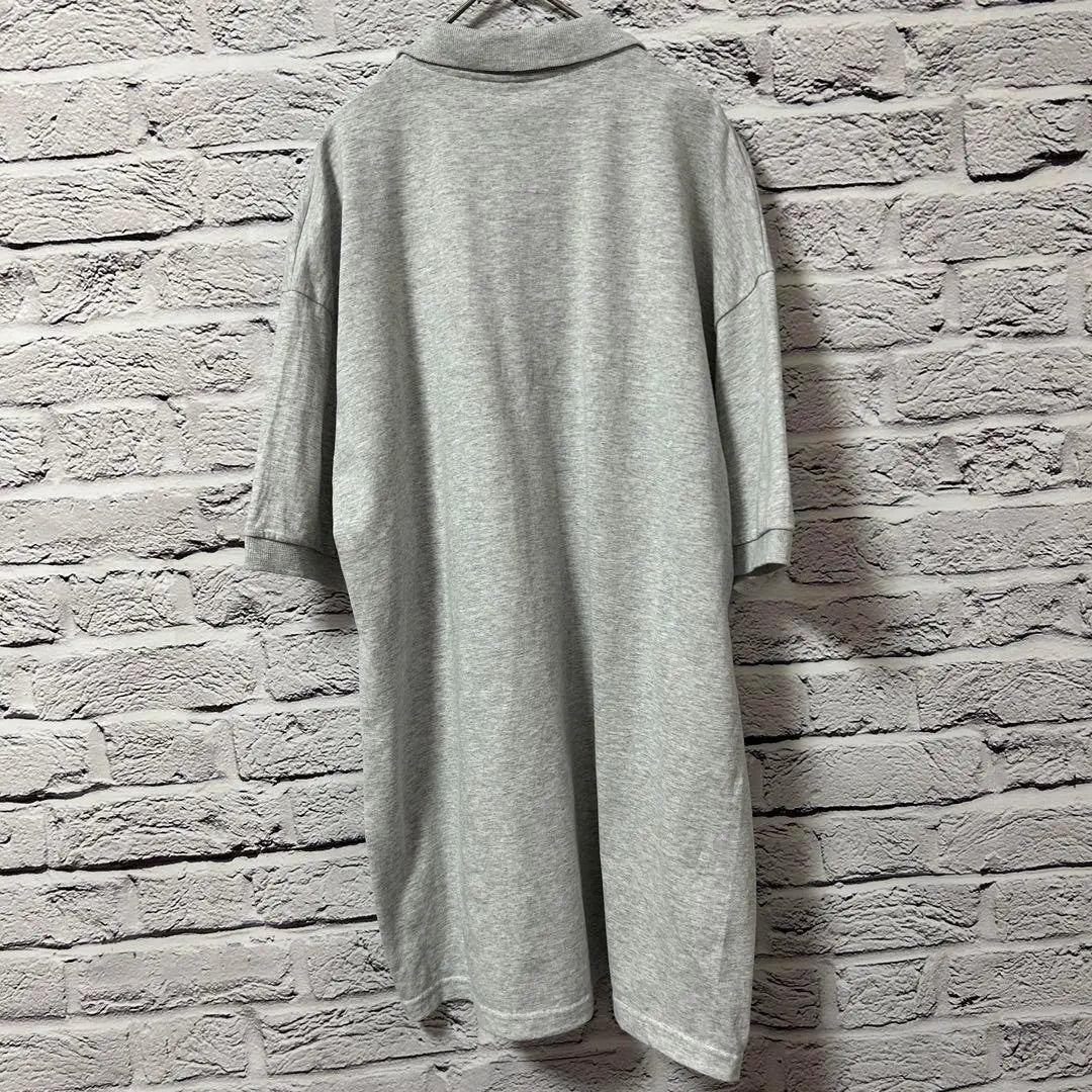 [JERZEES] Polo de manga corta para hombre, jersey blanco gris, ropa vintage