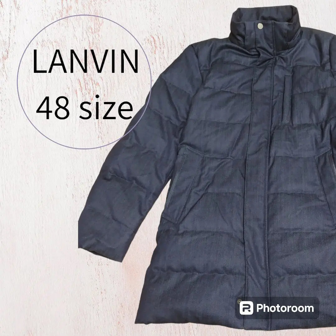 ❀Lanvin on Blue❀ 48(XL)(LL) 90% down long rib neck