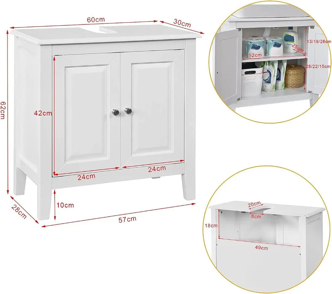 Storage cabinet under the washbasin: Width 60*Depth 30*High 62cm Storage shelf | 洗面台下収納キャビネット 幅60*奥行30*高さ62cm 収納棚