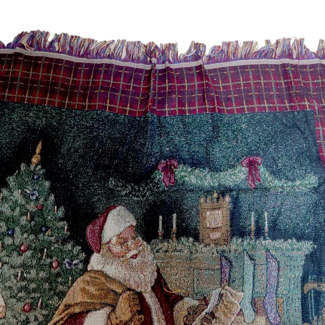 vintage rug carpet multi-cover, Christmas, Santa Claus 228