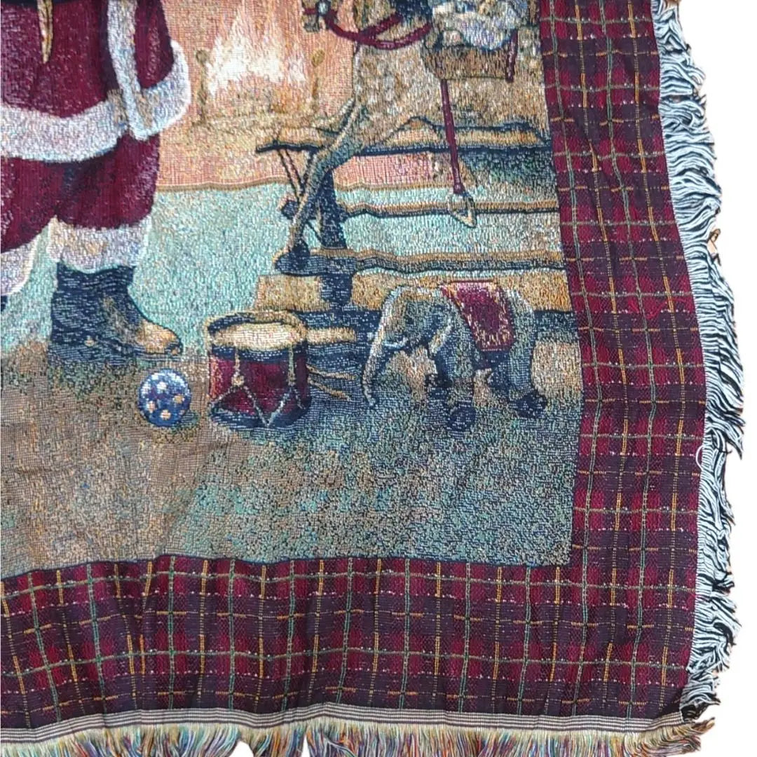 vintage rug carpet multi-cover, Christmas, Santa Claus 228